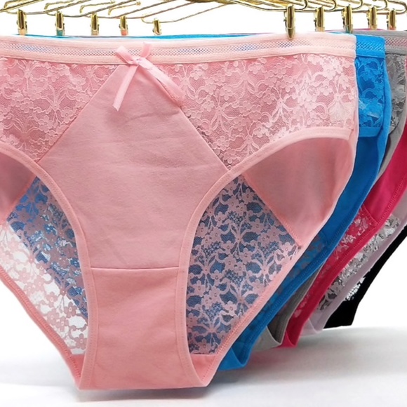 Big White Cotton Panties with Lace Back panel and side inserts. - Picture 2 of 4